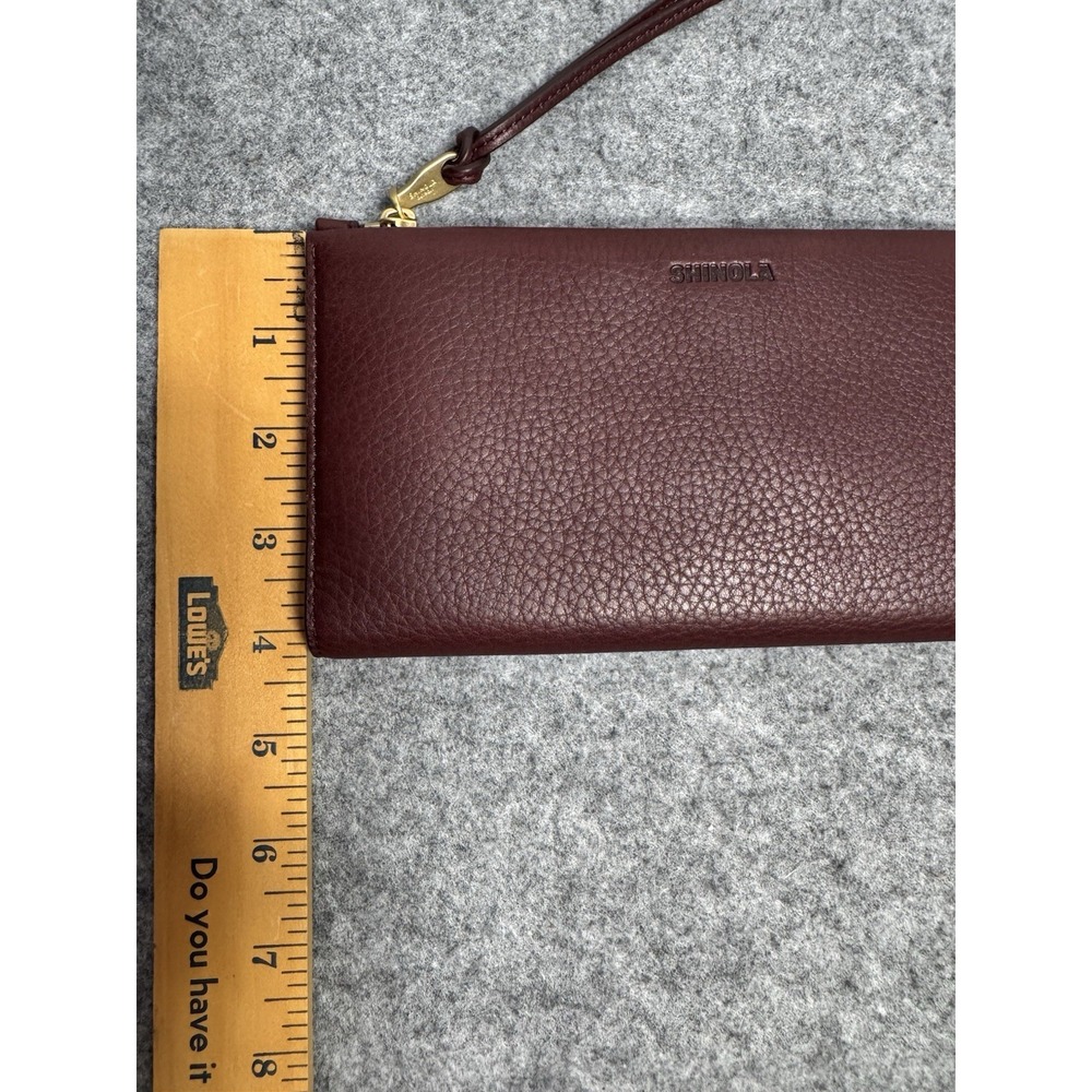 Shinola Detroit  Women's Genuine Leather Wallet Color Merlot Made In USA NWOT - Picture 9 of 10